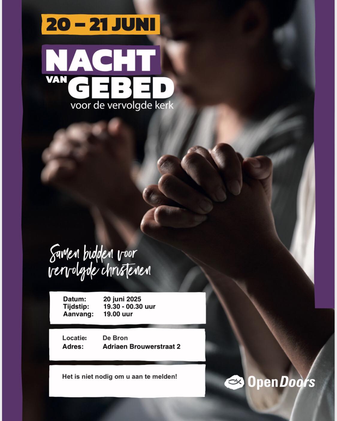 poster nacht van gebed poster nacht van gebed